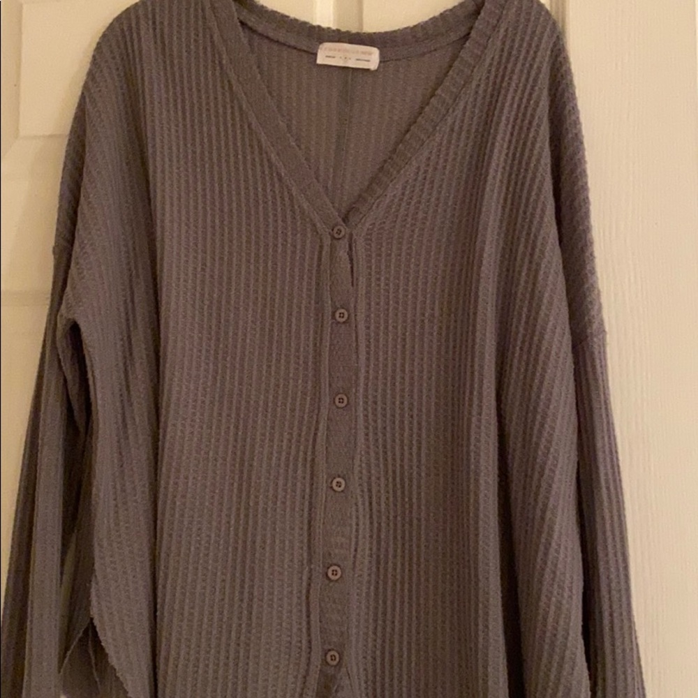 Oversized waffle knit sweater